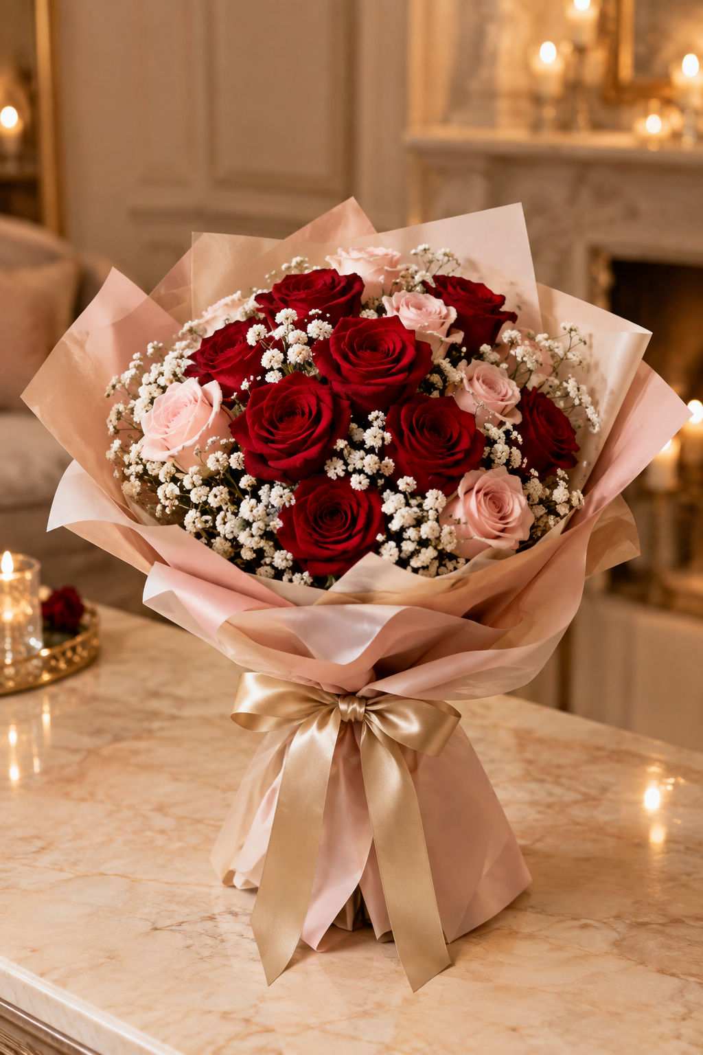 Luxury Valentine's Day Hand-Tied Bouquet