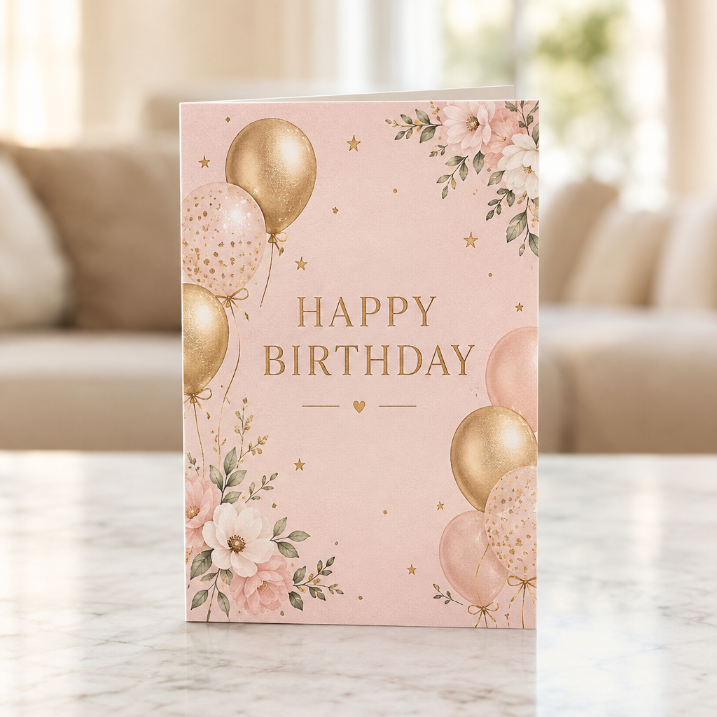 Premium birthday greeting card design 2
