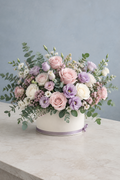 Lavender Bloom Box – Blush & Lavender Rose Round Box