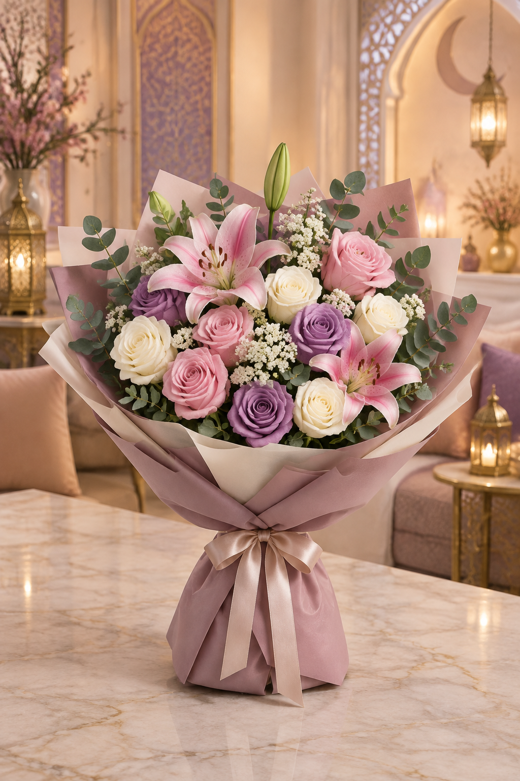 Premium festive hand tied bouquet