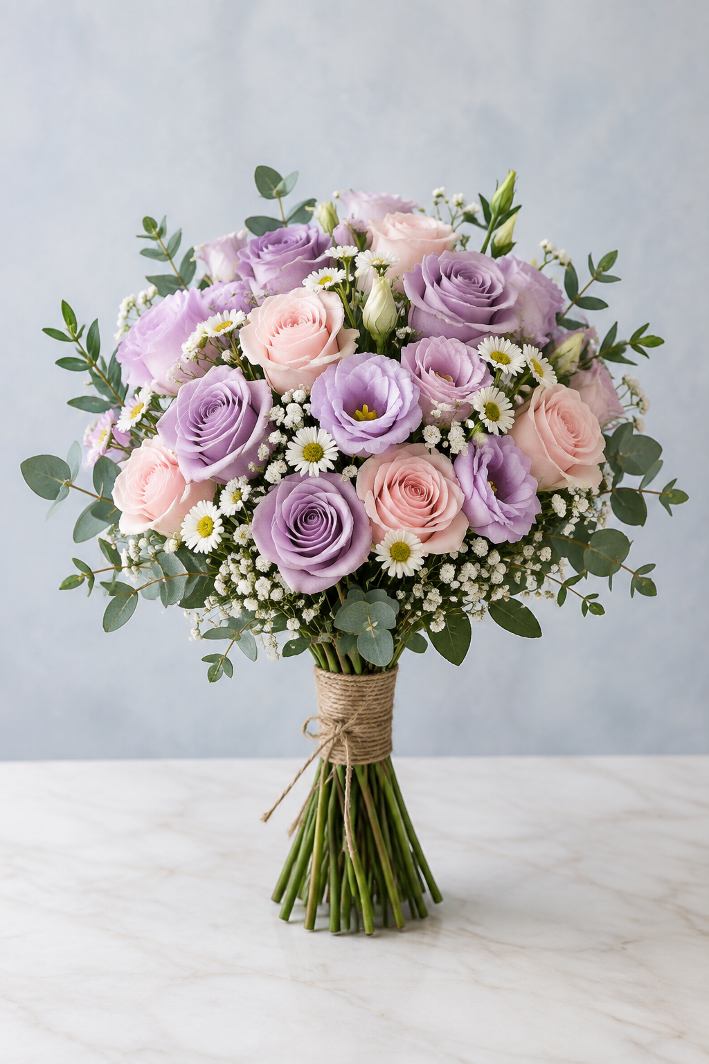 Lilac Whisper – Lavender & Blush Rose Bridal Bouquet