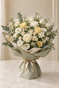 Cream Serenade – White & Cream Rose Bouquet