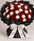 Midnight Romance – Red & White Bouquet