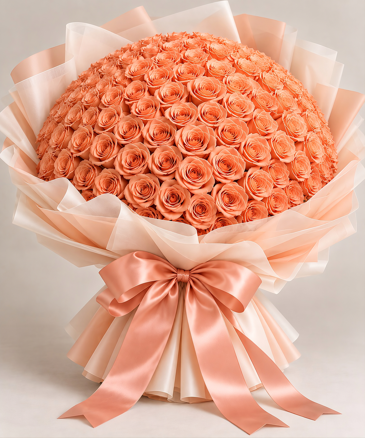 Sweet Peach Love – 500 Peach Roses