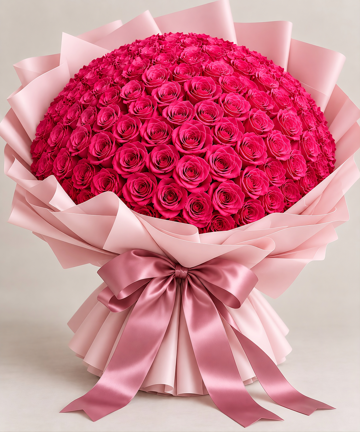 Heartfelt Pink – 300 Pink Roses