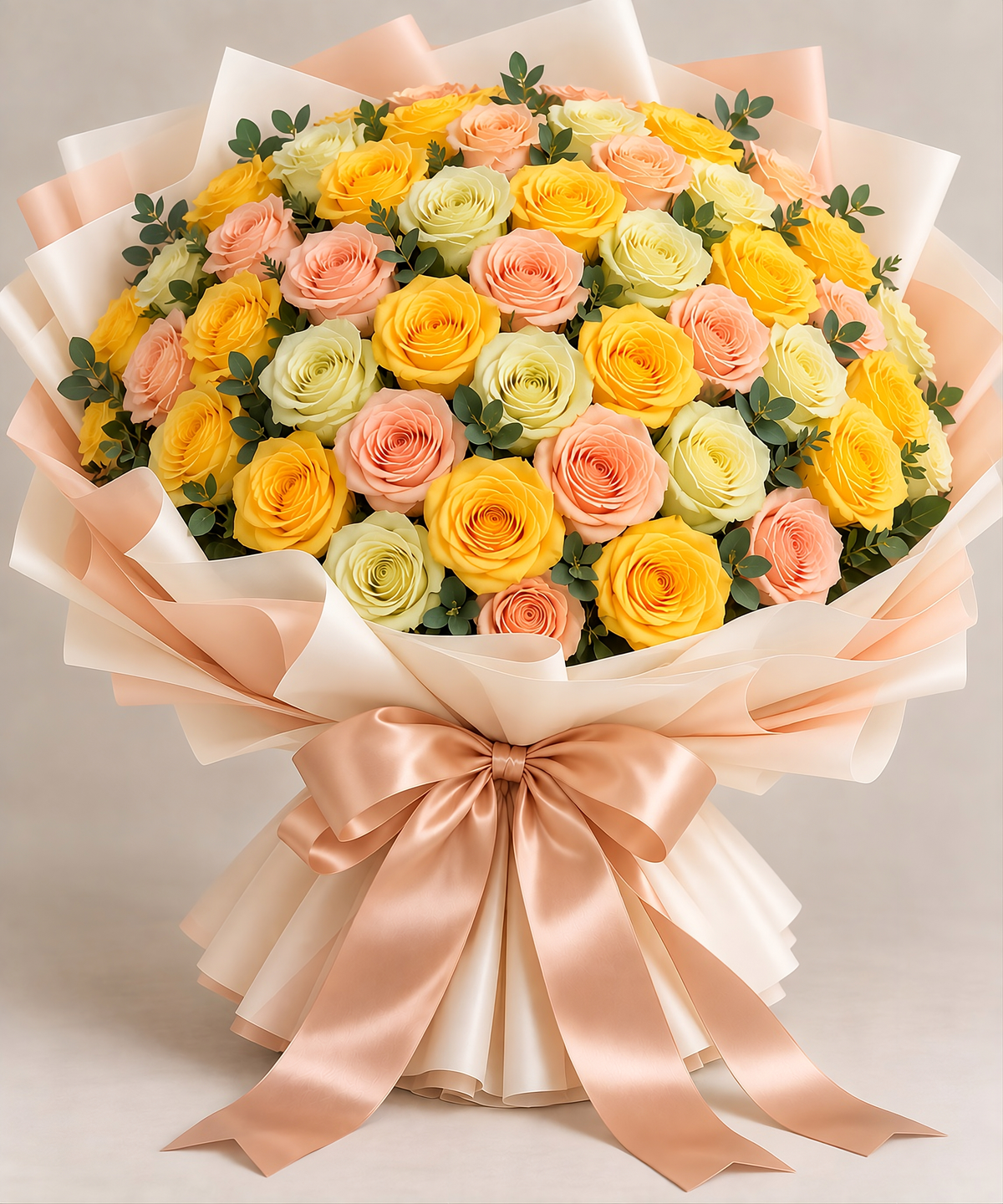 Citrus Kiss – Yellow & Peach Flowers